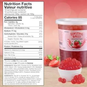 BREXONIC Boba Pearls Popping Bursting Boba, Tapioca Pearls For Bubble Tea (Strawberry , 2 LB 1 Pack)