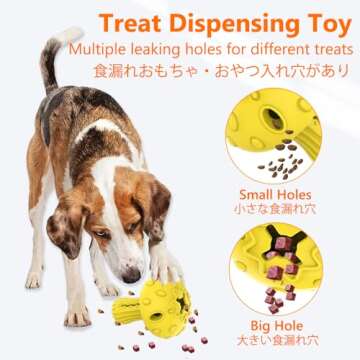 SCHITEC Dog Chew Toy for Large & Medium Dogs, Rubber Treat Dispensing Toy for Aggressive Chewers, In...