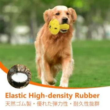 SCHITEC Dog Chew Toy for Large & Medium Dogs, Rubber Treat Dispensing Toy for Aggressive Chewers, Interactive Slow Feeder Tough Puzzle Toys Teeth Cleaning