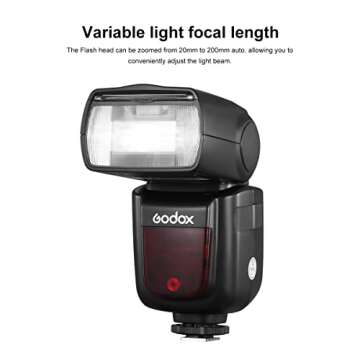 Godox V860II-S TTL Flash Speedlite for Sony High-Speed-Sync Speedlite Light 2.4g Wireless X System 1/8000s Gn60 650 Full Power 2000aah Li-Ion Battery with Softbox Filter Compatible for Sony a7rIII