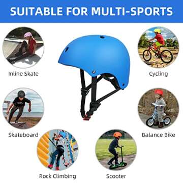 Kids Bike Helmet Toddler Helmet for Kids 3-8 Adjustable Kids Helmet Boys Girls Kids Bicycle Helmet S...