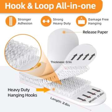 Summerbrite Picture Hanging Strips: 40 Pack of Removable Damage-Free Hooks