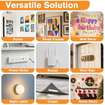 Removable Summerbrite Picture Hanging Strips for Home Decor