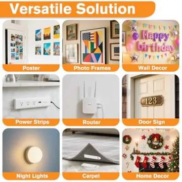 Removable Summerbrite Picture Hanging Strips for Home Decor