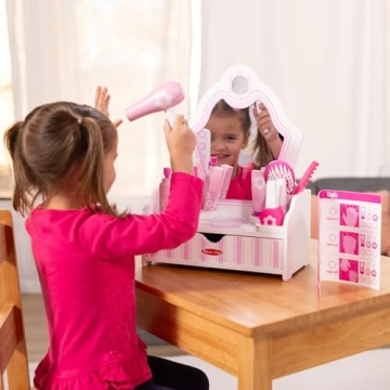 Melissa & Doug Wooden Beauty Salon Play Set for Kids