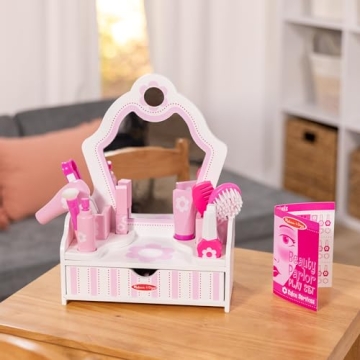 Melissa & Doug Wooden Beauty Salon Play Set for Kids
