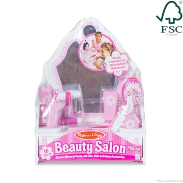 Melissa & Doug Wooden Beauty Salon Play Set for Kids