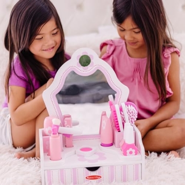 Melissa & Doug Wooden Beauty Salon Play Set for Kids