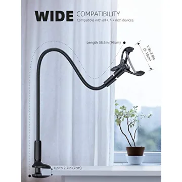 Lamicall Gooseneck Phone Holder with 360 Adjustability