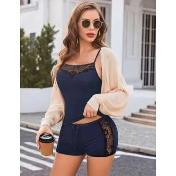 Avidlove Women's Lace Shorts Pajama Sets for Summer