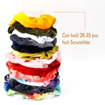 OAOLEER 2Pcs Scrunchie Holder Stand,Clear Jewelry Organizer for Teen Girl Women Gifts, The Perfect Scrunchy Display Organizer