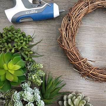 Winlyn 6 Pcs Unpotted Fake Succulents Assorted Faux Succulent in Different Green Artificial Hanging Succulents Textured Faux Succulent Pick Hanging String of Pearls Plant for Wedding Centerpieces