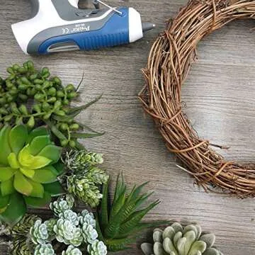 Winlyn 6 Pcs Unpotted Fake Succulents Assorted Faux Succulent in Different Green Artificial Hanging Succulents Textured Faux Succulent Pick Hanging String of Pearls Plant for Wedding Centerpieces