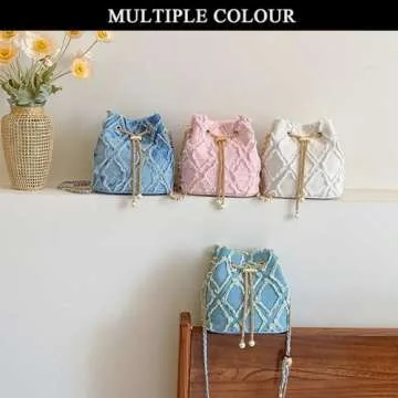 Extolove Denim Bucket Bag - Stylish & Versatile Design