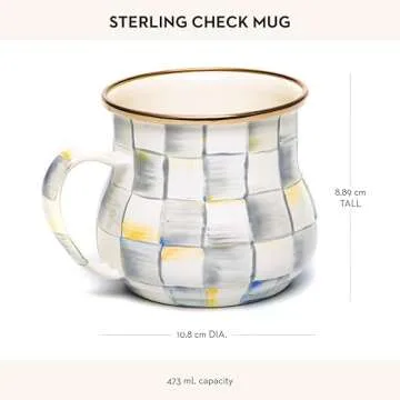 MacKenzie-Childs Enamel Mug for Coffee and Tea Enthusiasts