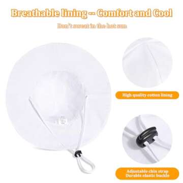 Baby Girl UPF 50+ Sun Hat for Beach & Outdoor Fun