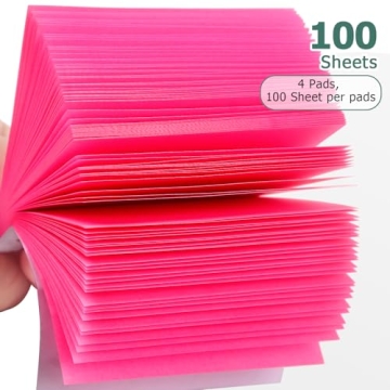 Sticky Notes 3x3 Self-Stick Notes Bright Colors Sticky Notes 4 Pads 100 Sheets/Pad (Rose Red)