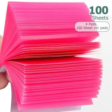 Sticky Notes 3x3 Self-Stick Notes Bright Colors Sticky Notes 4 Pads 100 Sheets/Pad (Rose Red)