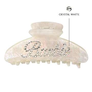 Custom Rhinestone Hair Claw Clips for Women - Personalize Now!