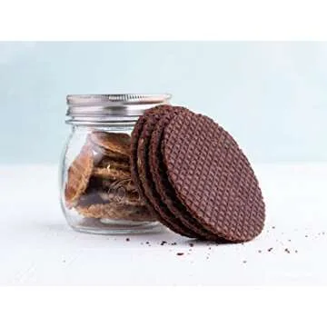 Daelmans Chocolate Caramel Stroopwafels - Chocolate Stroopwafel Caramel, Stroop Waffles, Stroopwaffle, Dutch Chocolate Waffle Cookies, Made in Holland - 10.23 oz (8 Waffles)