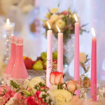 Gradient Pink Taper Candles for Elegant Occasions and Home