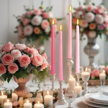 Gradient Pink Taper Candles for Elegant Occasions and Home