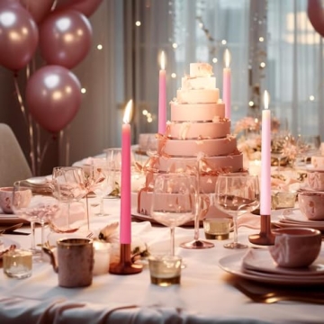 Gradient Pink Taper Candles for Elegant Occasions and Home