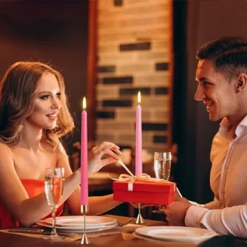 Gradient Pink Taper Candles for Elegant Occasions and Home