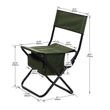Ajikgn 5-Piece Indoor Camping Folding Outdoor Table and Chairs Set for Beach BBQ Party