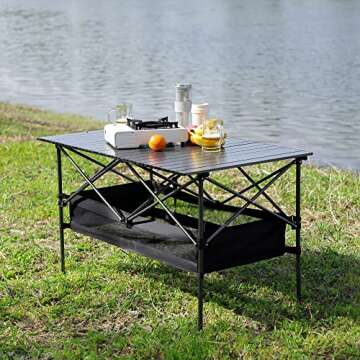 Ajikgn Folding Outdoor Table and Chairs Set - Versatile Use