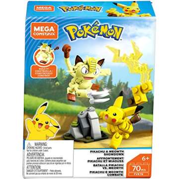 Mega Construx Pokemon Pikachu and Meowth Set