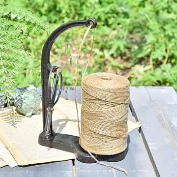 Sungmor Cast Iron Garden Twine Holder Set - Vintage Style Utility