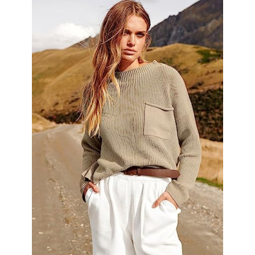 ANRABESS Women's Knit Sweater Pants Lounge Set Fall Fashion