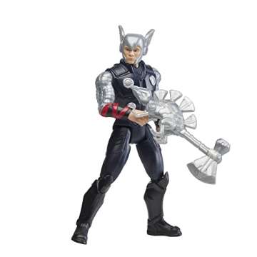 Marvel Mech Strike Mechasaurs, 4-Inch Thor Action Figure with Dino Weapon Accessory, Super Hero Toys...