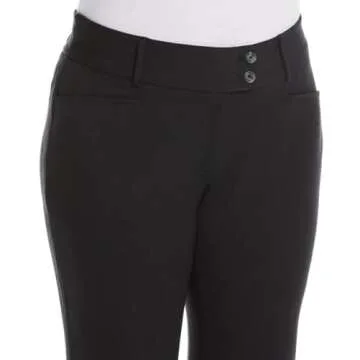 Rafaella Women's Regular Plus Curvy Fit Gabardine Bootcut Dress Pants (Size 16-22), Graphite, 18