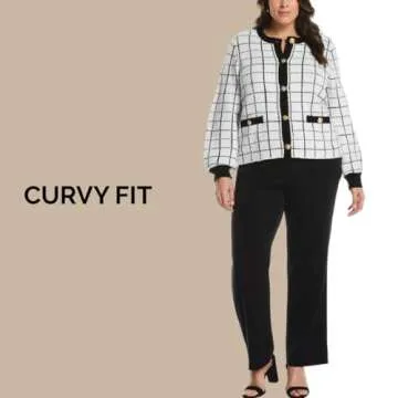 Rafaella Women's Regular Plus Curvy Fit Gabardine Bootcut Dress Pants (Size 16-22), Graphite, 18