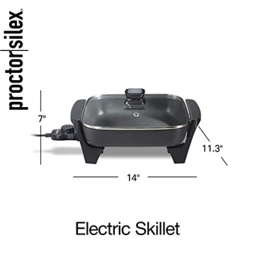 Proctor Silex Electric Skillet with Adjustable Temperature Control