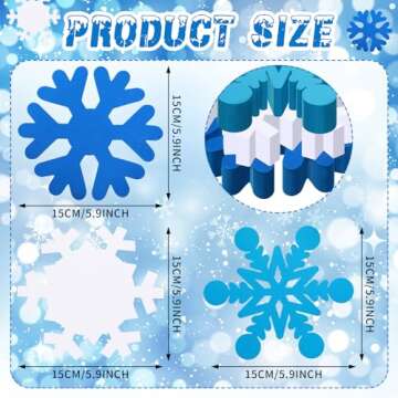 Anglechic 72 Foam Snowflake Decorations for Winter Crafts