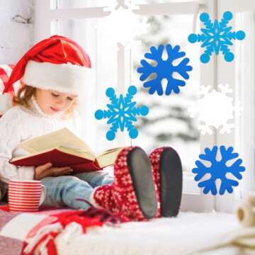 Anglechic 72 Foam Snowflake Decorations for Winter Crafts