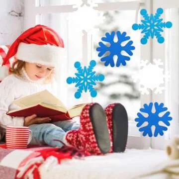 Anglechic 72 Foam Snowflake Decorations for Winter Crafts