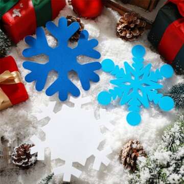 Anglechic 72 Foam Snowflake Decorations for Winter Crafts