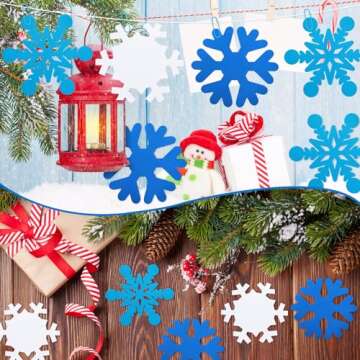 Anglechic 72 Foam Snowflake Decorations for Winter Crafts