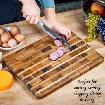 Artisanal Teak Charcuterie Board for Serving and Cutting