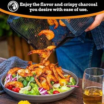 Mountain Grillers Set of 2 (12.83 x 11.73-Inch) Reusable Pouches for Barbeque, Fish -Suitable for Charcoal, Electric Grills, Heat-Resistant & Non-Stick, Perfect Grill Bags for Outdoor Grill