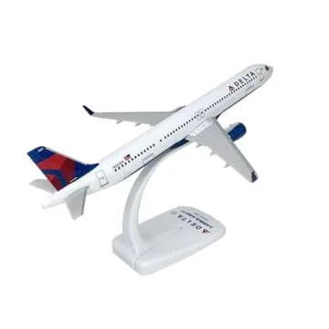 Flight Miniatures Delta A321neo 1:200 Scale - Plastic Snap-Fit Model Airplane - Collectible Replica ...