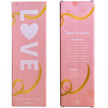 Topsics Taper Candles – Elegant Spiral Twisted Set of 4