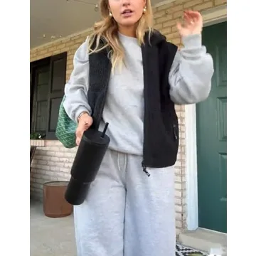 IMCTAH Women's Cozy Fleece Layering Vest with Pockets