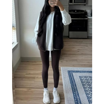 IMCTAH Women's Cozy Fleece Layering Vest with Pockets