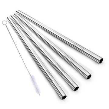 ALINK Stainless Steel Smoothie Straws | Eco-Friendly & Reusable 9 Inch Set