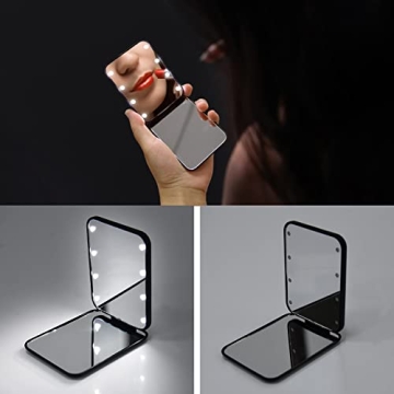 Kintion 1X/3X Portable LED Pocket Makeup Mirror